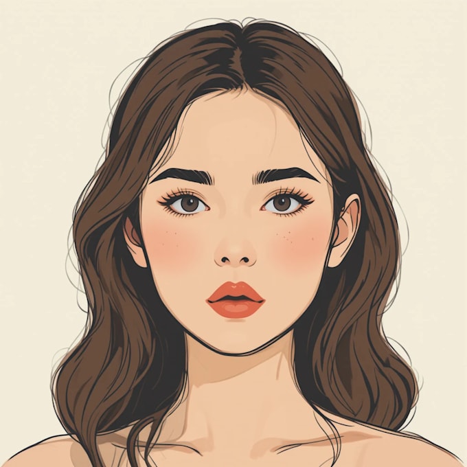 draw flat minimalist vector portrait from your photo