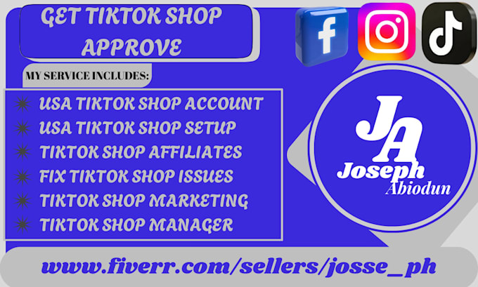 create setup and manage USA tiktok shop with approval support