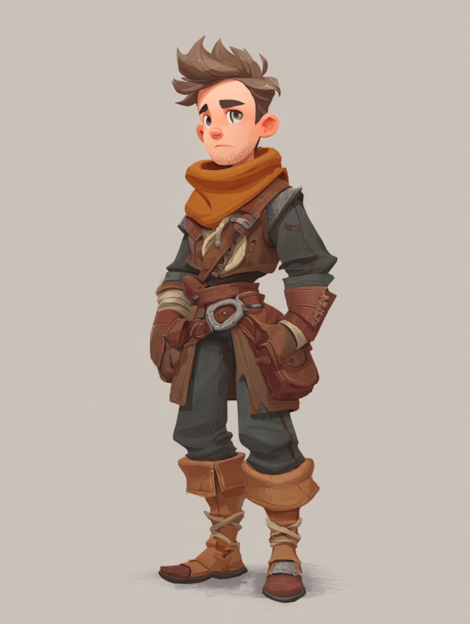 draw 2d game character illustration