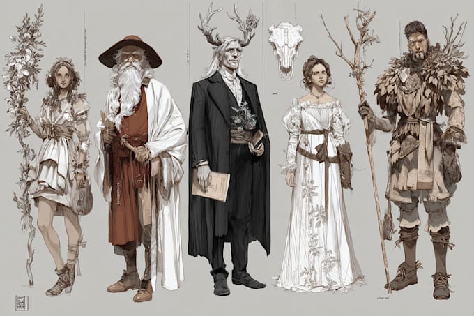 characters desing prehispnic and mythology