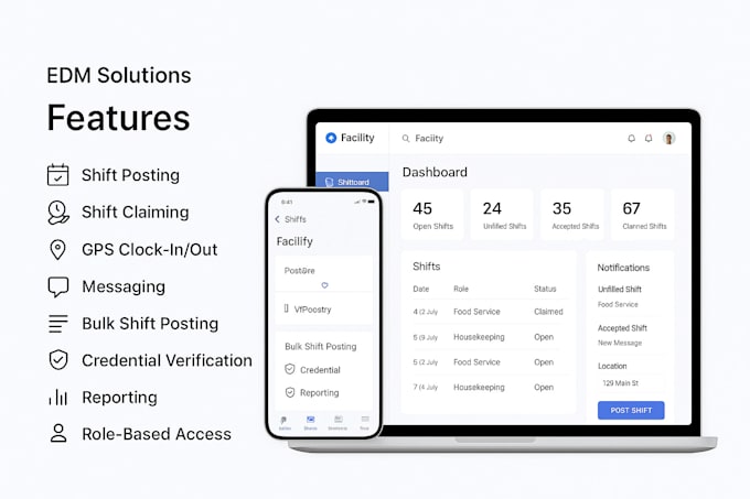 design an employee shift planner with scheduling  attendance tracking,