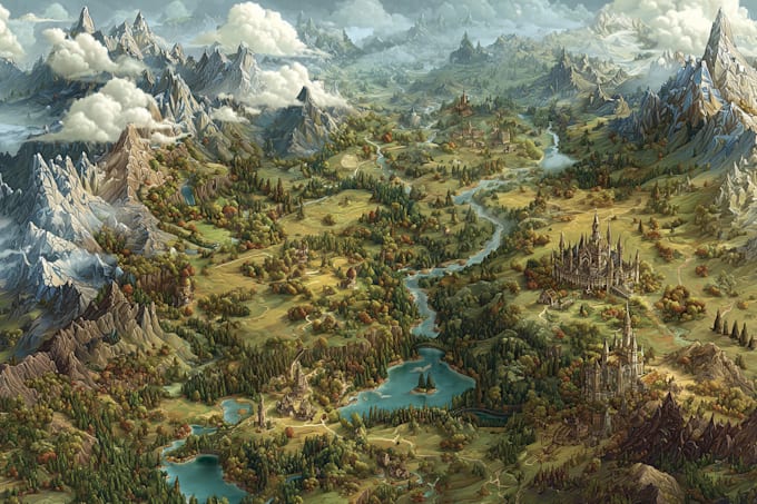 fantasy map design map illustration fantasy map