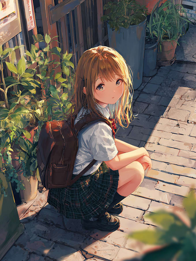 draw an anime character illustration