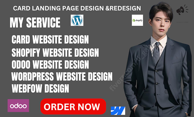 design figma website, card landing page  shopify design wordpress website