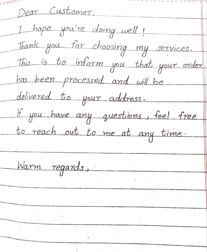 handwrite notes, letters and documents