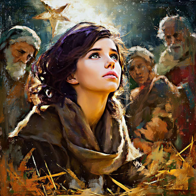 make paint digital oil portraits