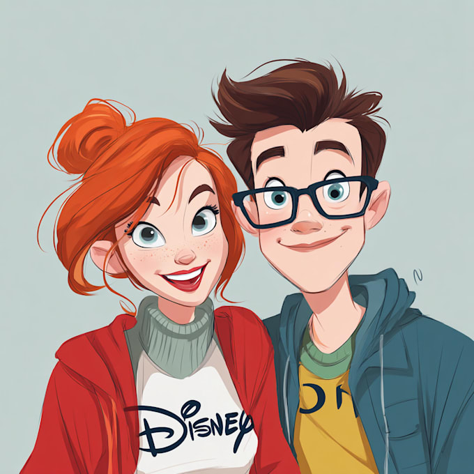 draw your portrait in charming disney animation style