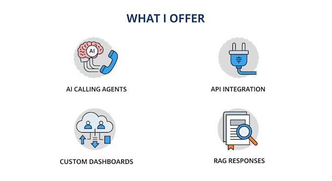 build custom ai calling agents, API integration and rag solutions