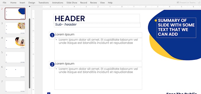 create a functional powerpoint template on master slides