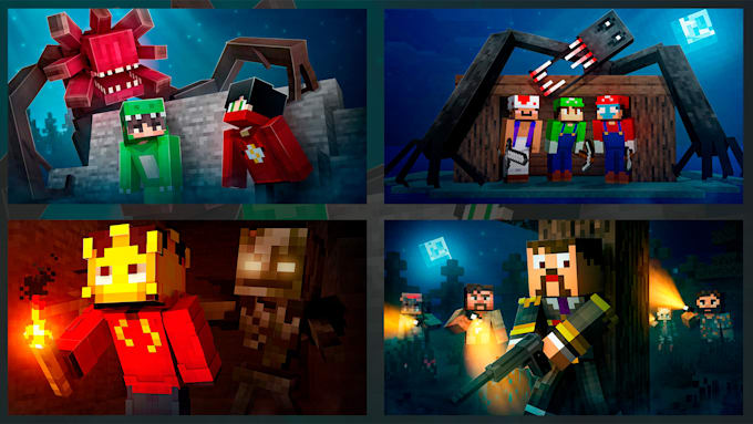 design horror minecraft thumbail