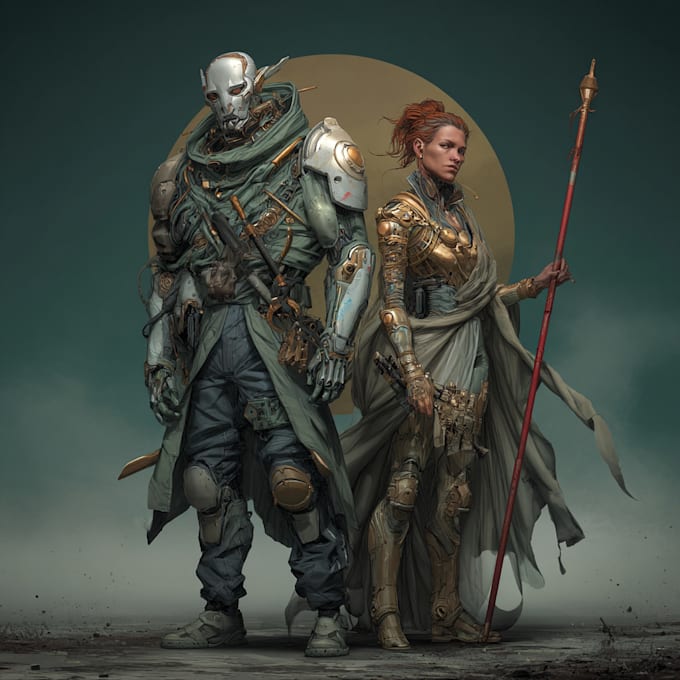 Draw sci fi or fantasy concept art illustration characters by ...