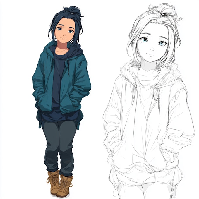 draw anime, manga or game character