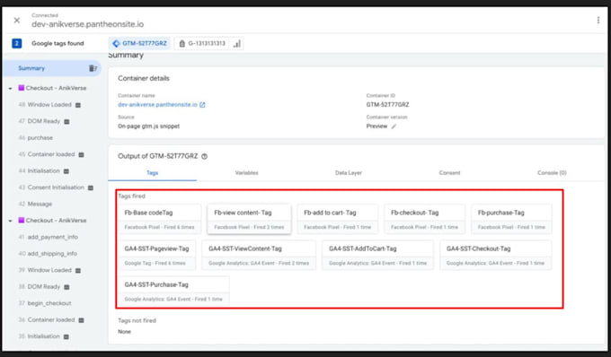 setup facebook pixel,meta conversion API,shopify, GTM and server side tracking