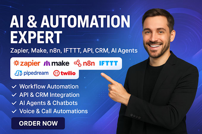 create workflow automation zapier make come IFTTT n8n pipedream API vapi ai zoho