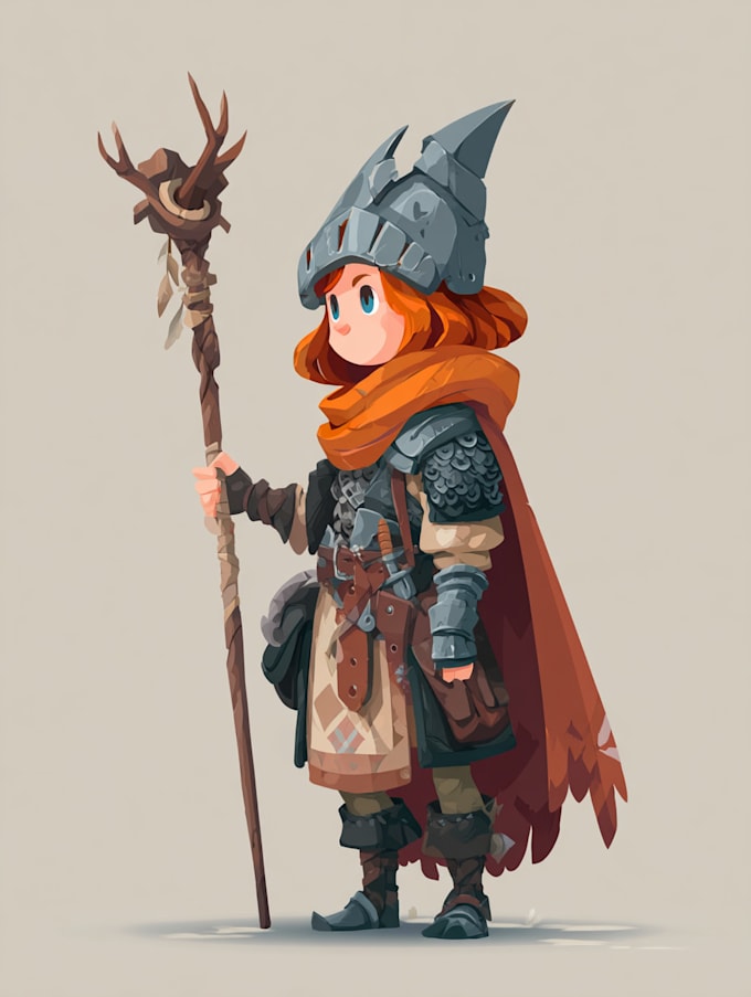 draw 2d game character illustration