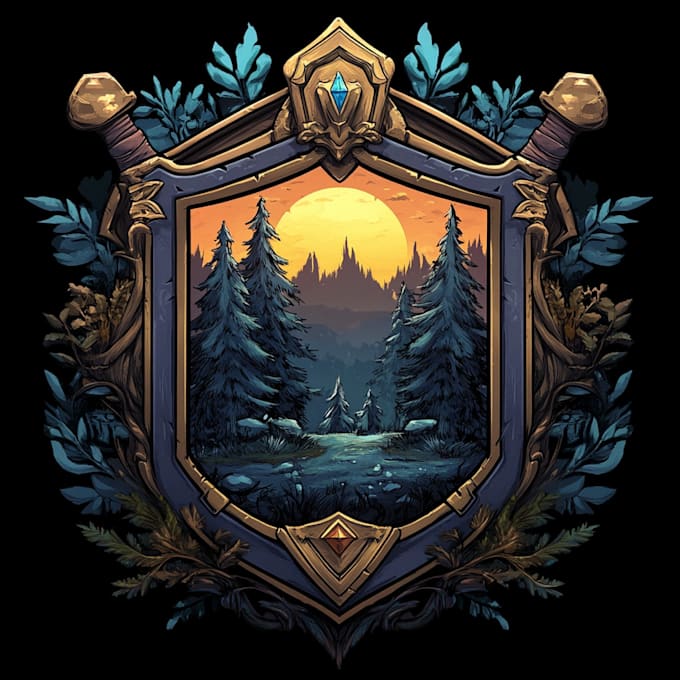 create an fantasy game logo and branding