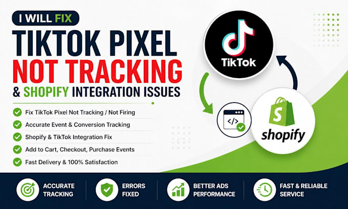 fix tiktok pixel not tracking and shopify store integration issues errors