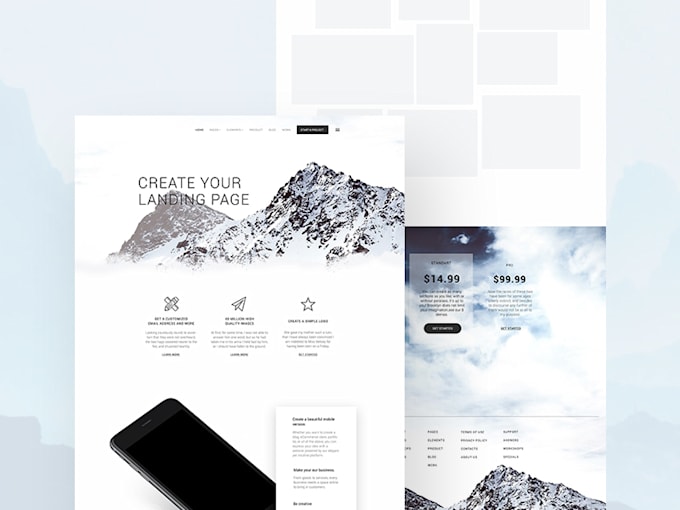 build a responsive react landing page for your business
