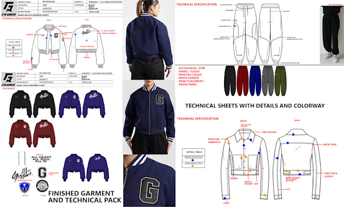 design apparel and create tech packs for production and startups
