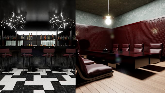 design and render 3d retail and commercial interiors