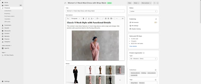 do professional shopify product listing and store management