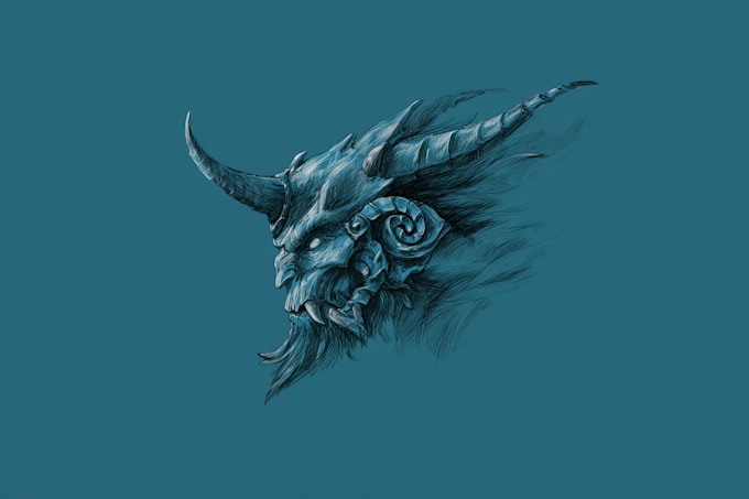 create fantasy sketch logo