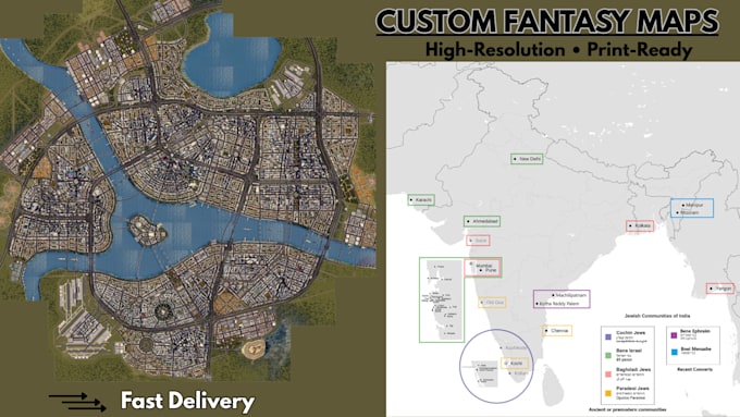 design fantasy map, vector map illustration city map, cartography, isometric map