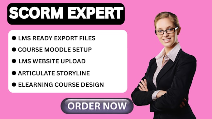 Design elearning course articulate storyline scorm ispring rise360 by ...