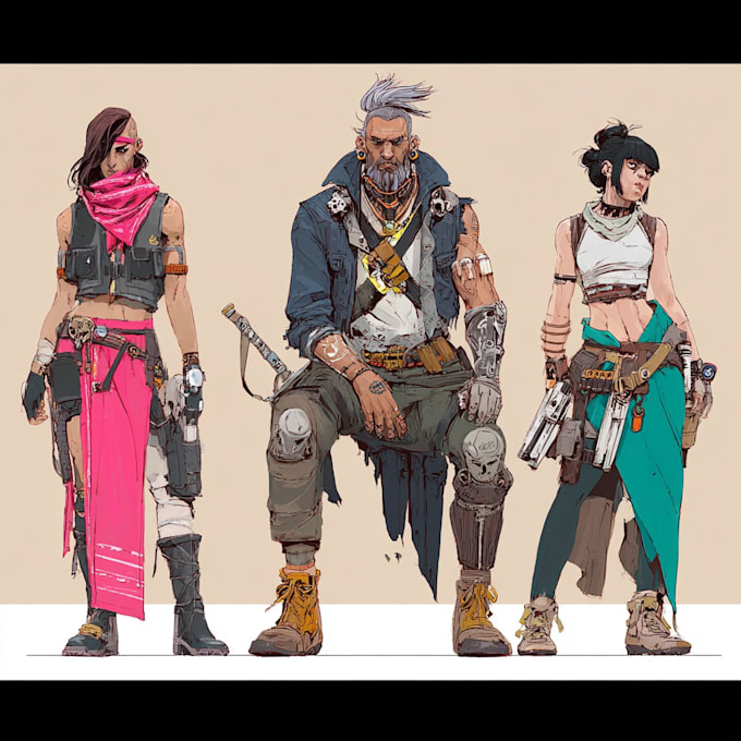 Design character concept art and illustrations for you by Tuduetskeled ...