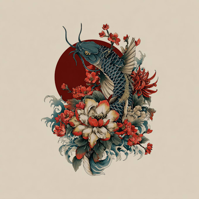 draw amazing japanese oriental tattoo