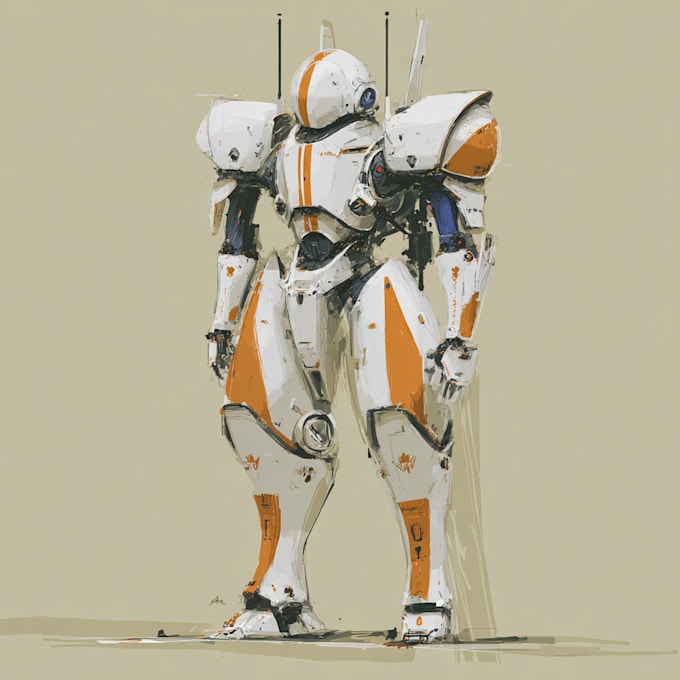 draw or design mechs robots concepts