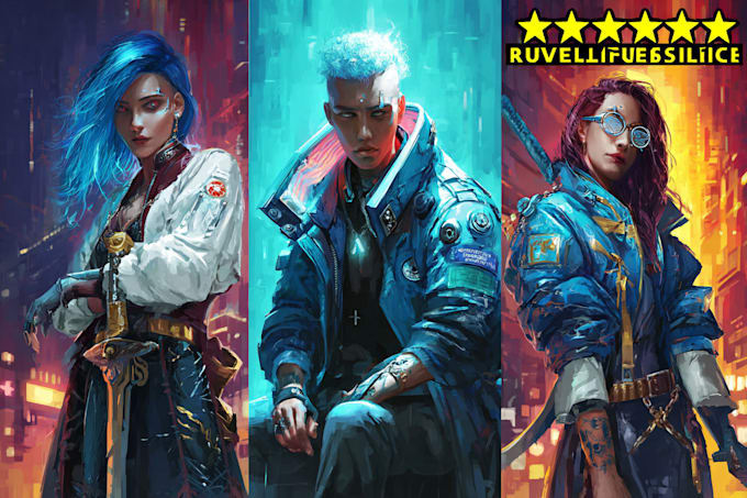design sci fi, cyberpunk, mecha character design for you