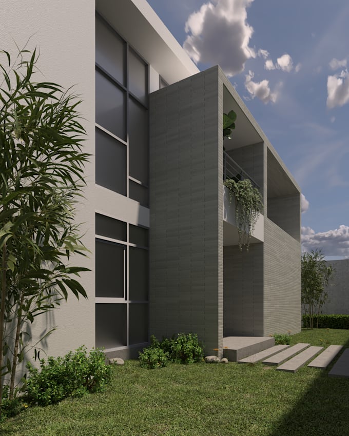 3d model and render exterior architectural visualization by Patricia_rg ...