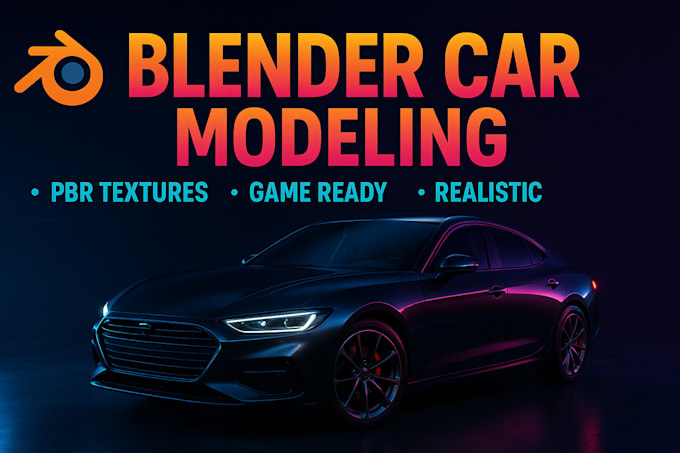 create a realistic 3d car model in blender with pbr textures