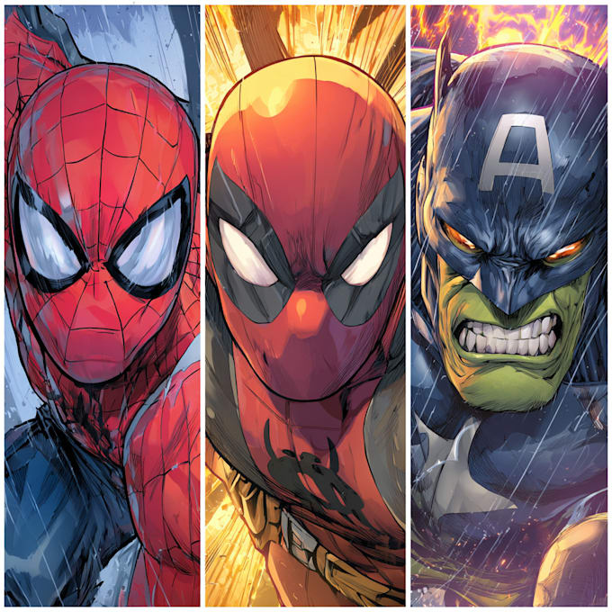 draw superhero comic superhero character marvel dc style