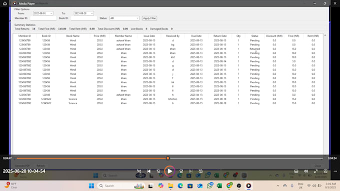 develop python tkinter desktop application with database
