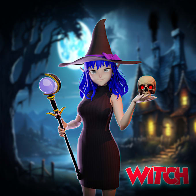 make professional 3d character model for vrchat and games