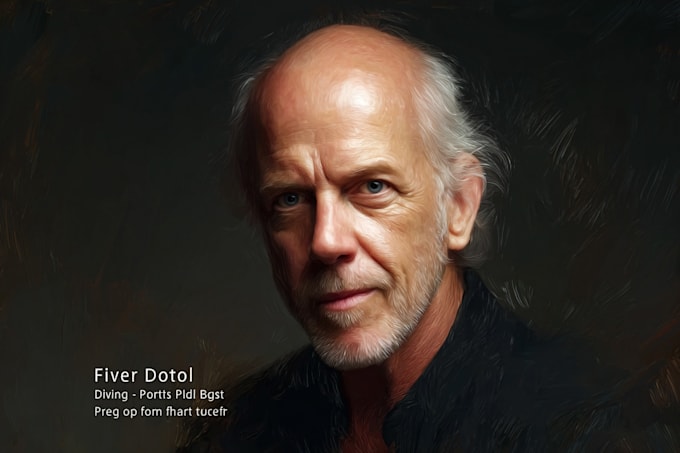do draw realistic digital oil portrait painting