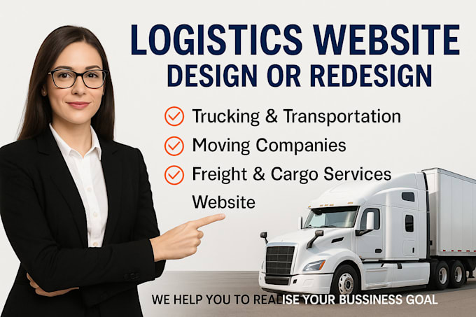 design logistics, trucking dispatch, moving company, freight and cargo website