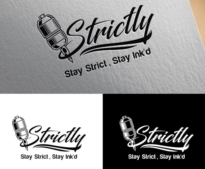 create awesome vintage, victorian tattoo studio logo design