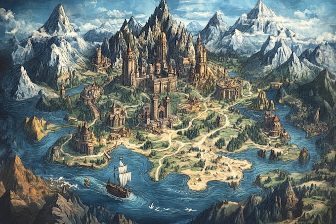 vector map illustration map design isometric
