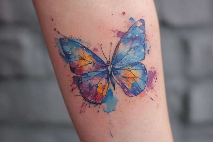 create a watercolor tattoo design