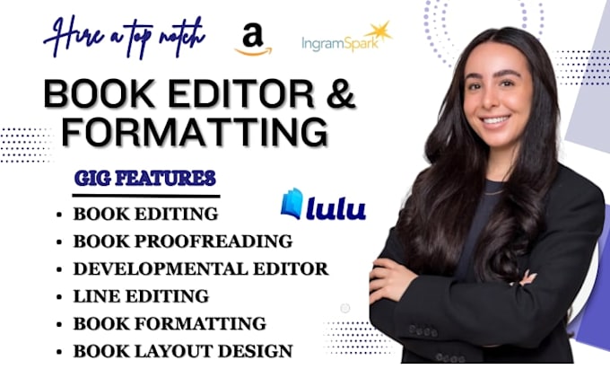edit, proofread, copy editing, and format your book for amazon KDP
