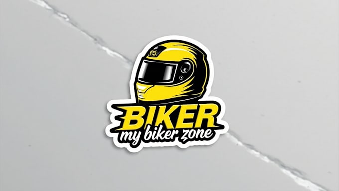 design realistic biker helmet logo with express delivery