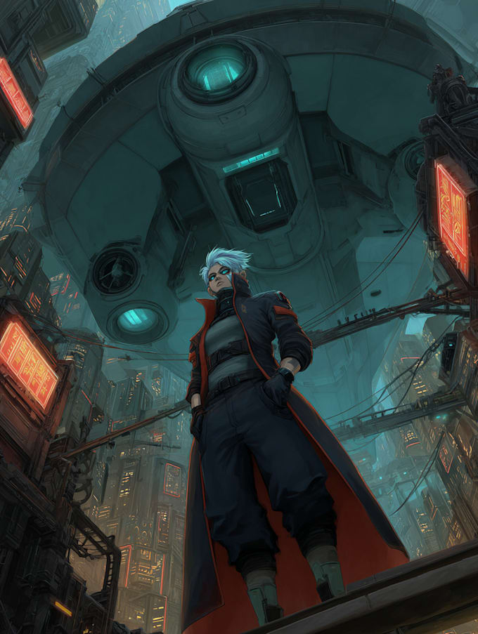 drawing a sci fi character illustration or sci fi character