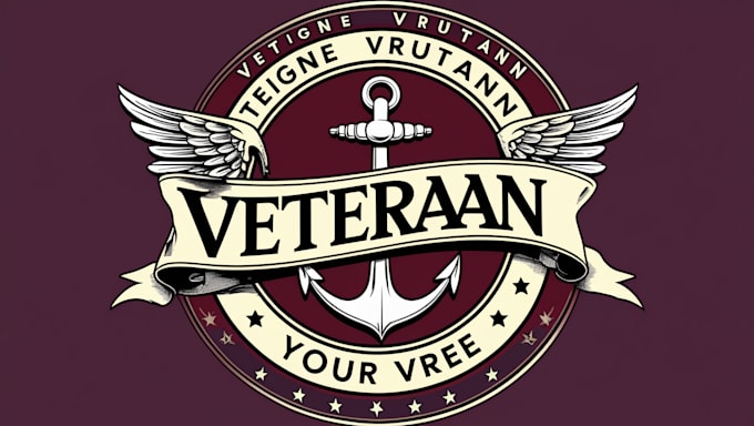 create awesome emblem veteran logo design