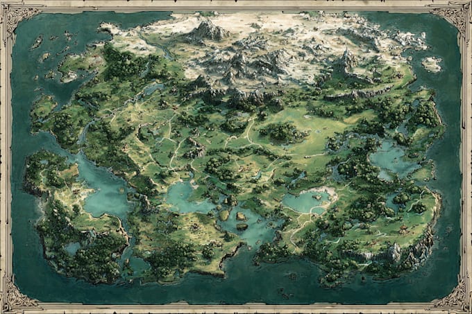 create a fantasy map for your fictional world