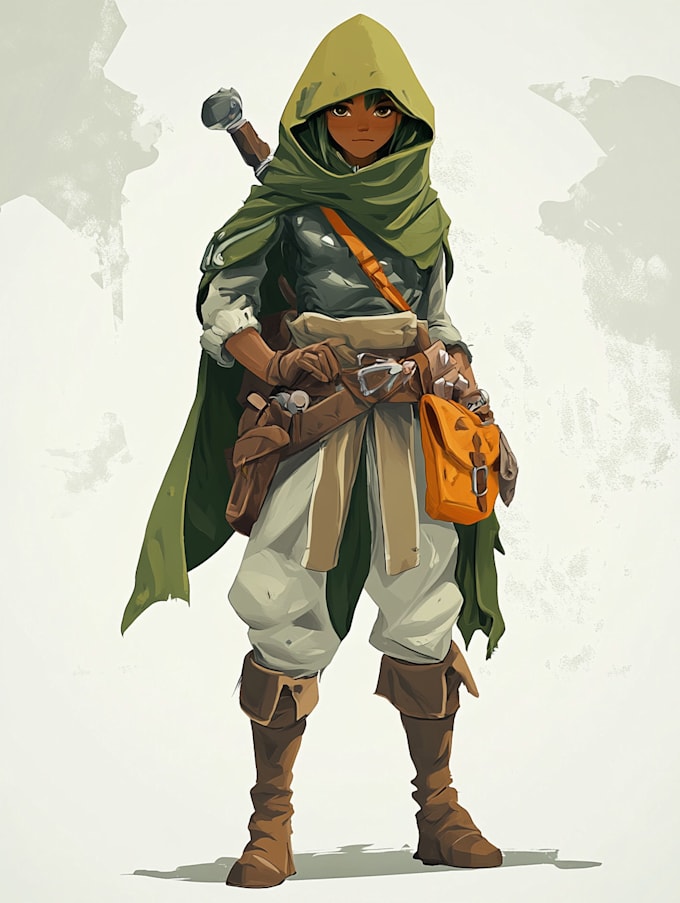 draw 2d game character illustration