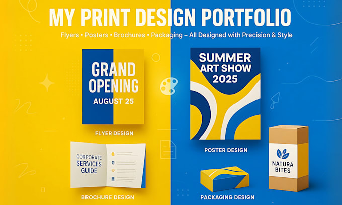 design eye catching flyers, posters and print materials