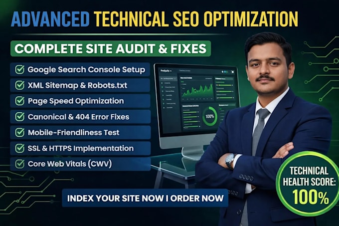 do technical seo, website audit, search console and indexing